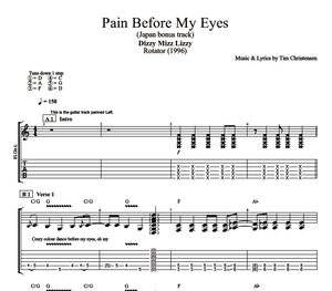 Pain Before My Eyes